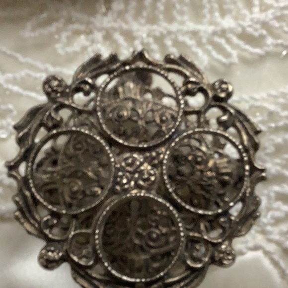 “HOLLYWOOD REGENCY” FILIGREE VANITY TRAY MIRROR & LIPSTICK HOLDER - Picture 6 of 8